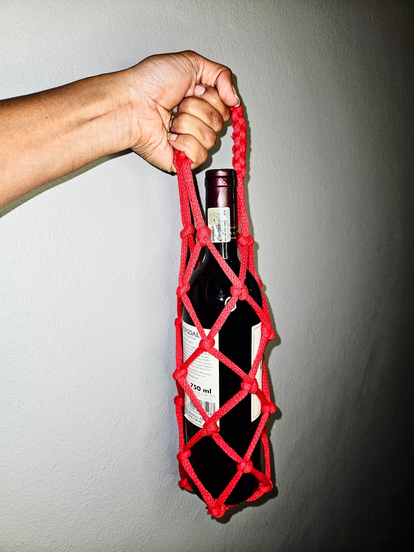 Handmade Macramé Wine Bottle Holder