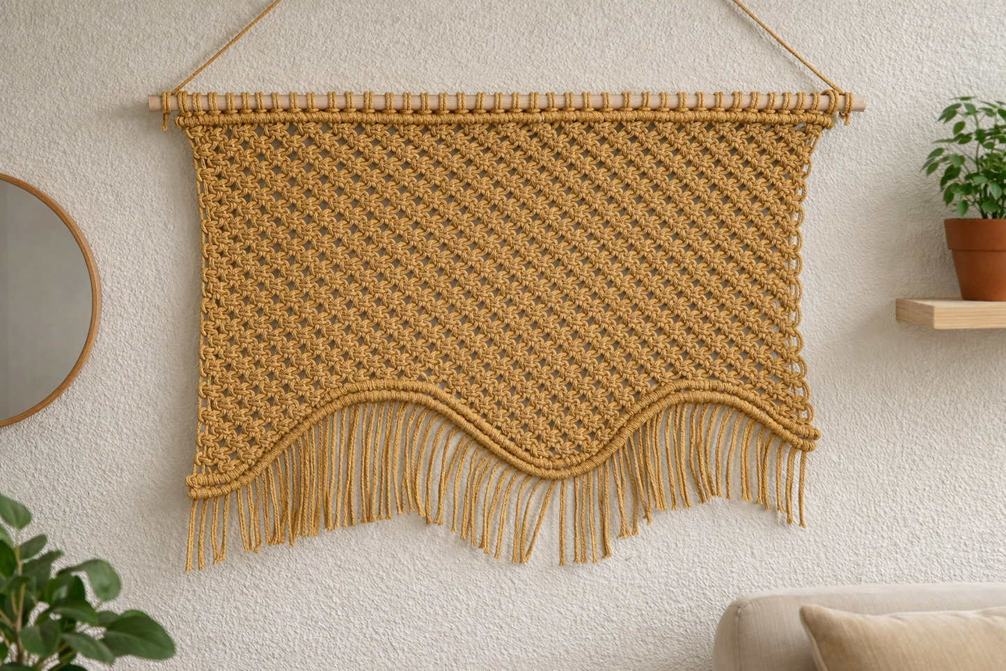 Mustard Wave Wall Hanging