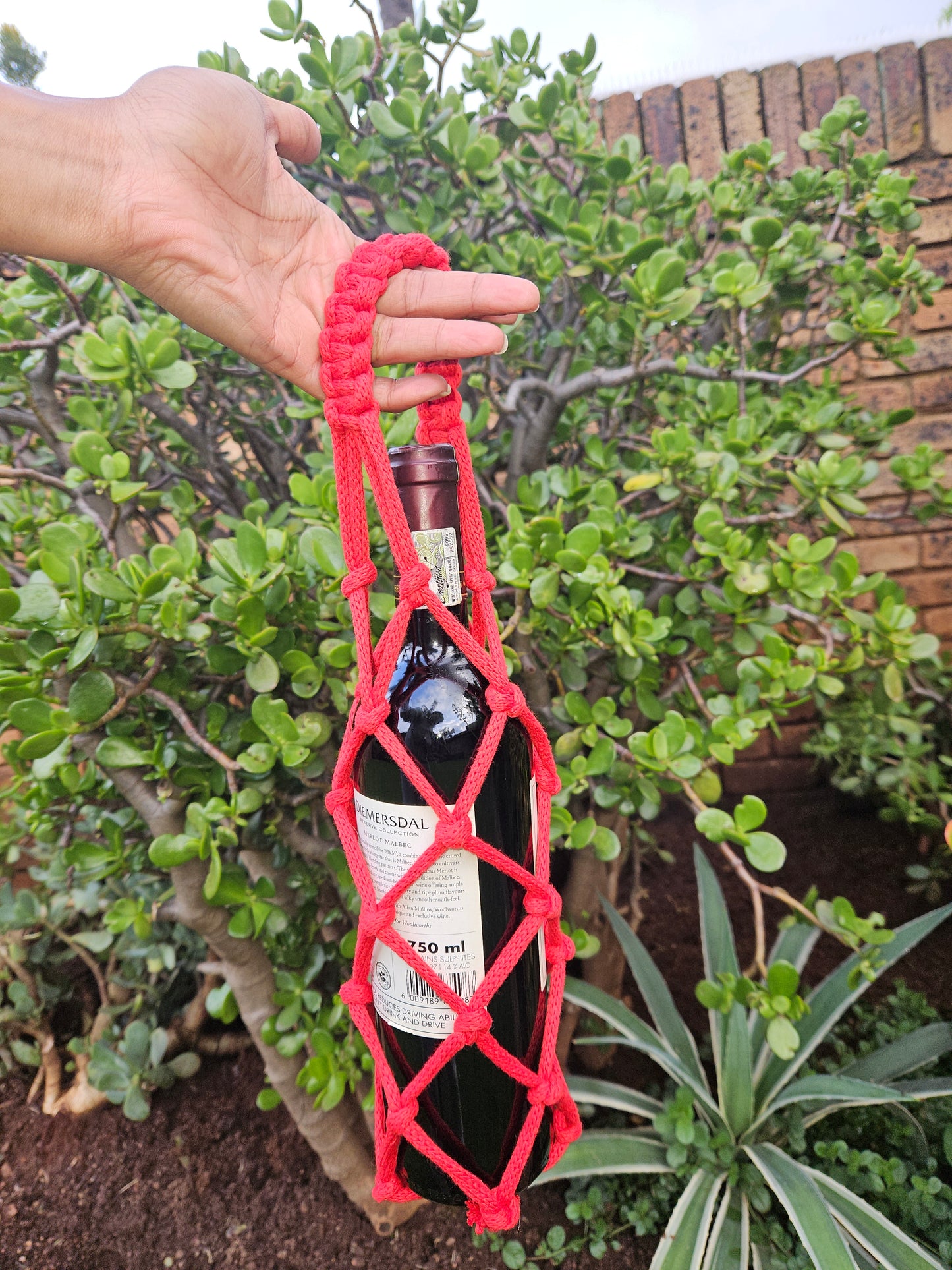 Handmade Macramé Wine Bottle Holder