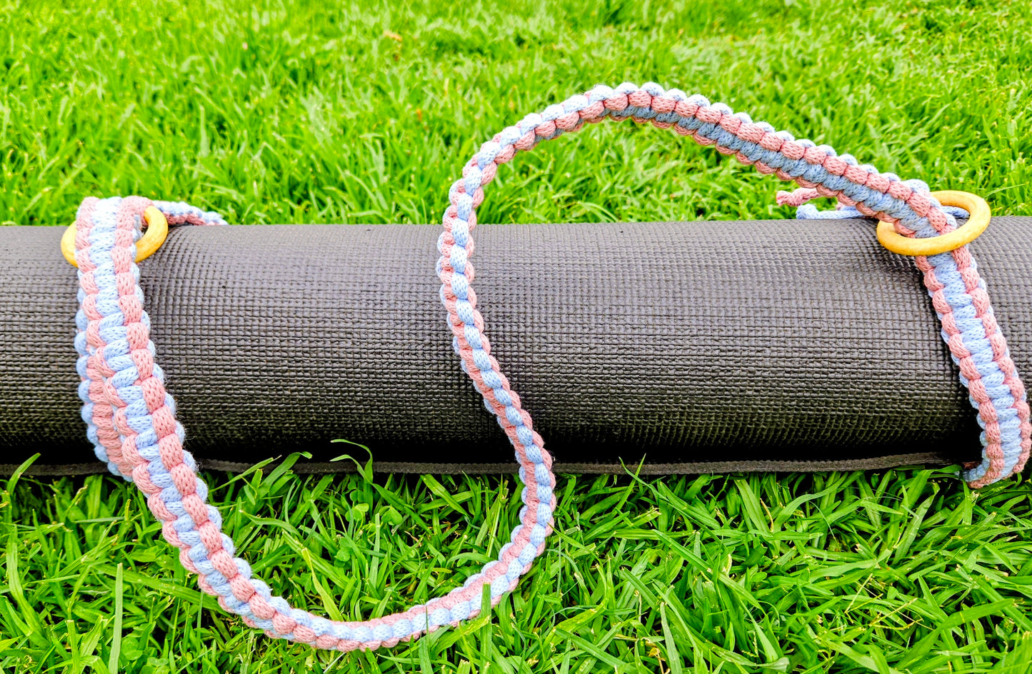 Mat Carrier - Old Rose and Light Blue